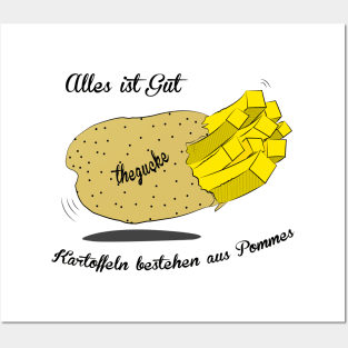 Kartoffeln bestehen aus Pommes Posters and Art